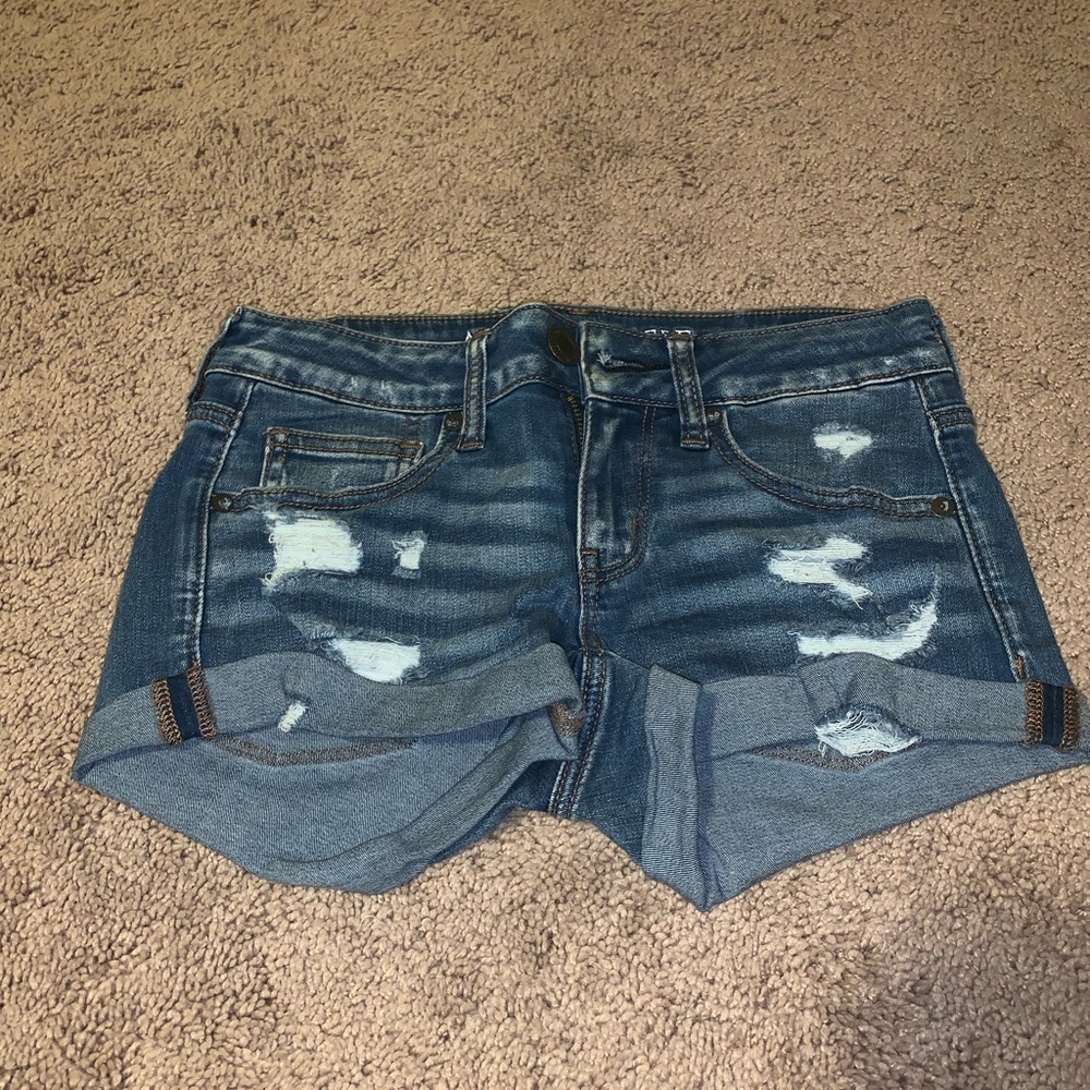 Super stretch jean shorts